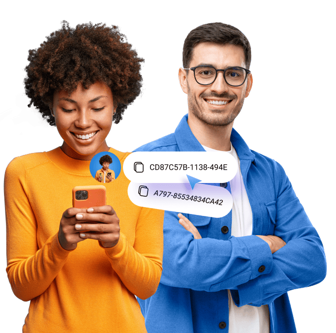 two users with phone